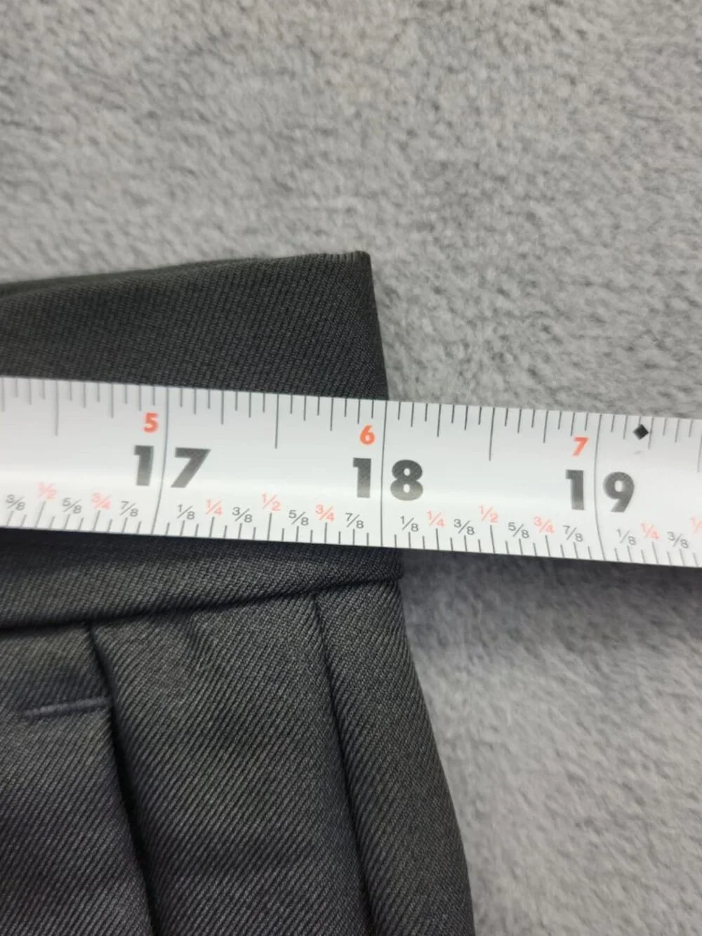 Haggar Slim Straight All Day Comfort Dress Pants Men 36x32 Dark Gray Charcoal - Picture 5 of 12